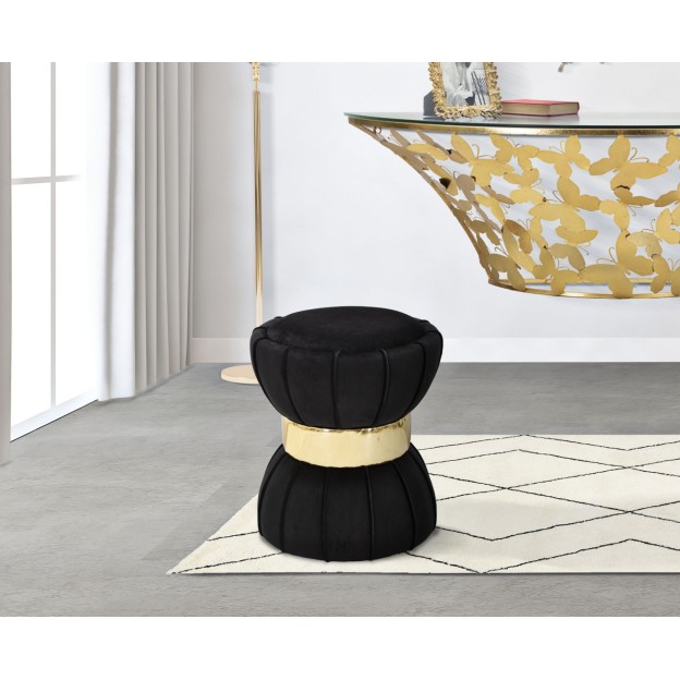 TABURET FLORE NEGRU CM Ø 40X44 