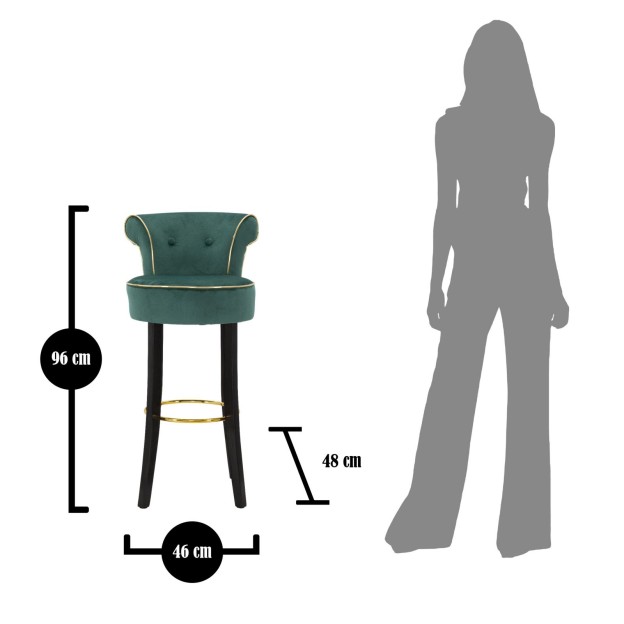 TABUR DE BAR LUXY CREAM CM 46X48X96 