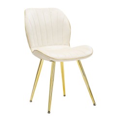 Scaun paris space cream/aur set 2 46x58x77