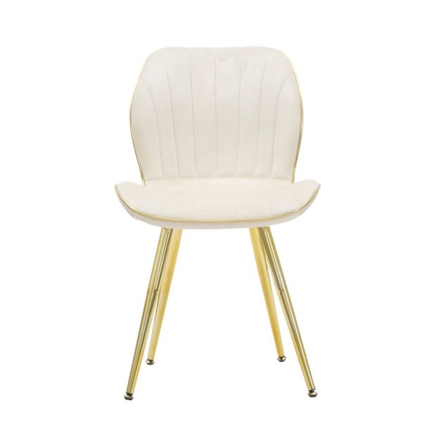 SCAUN PARIS SPACE CREAM/AUR SET 2 46X58X77 