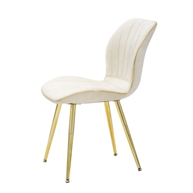 SCAUN PARIS SPACE CREAM/AUR SET 2 46X58X77 