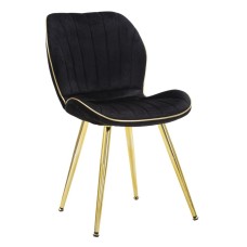 Scaune paris space negru/aur set 2 pz cm 46x58x77
