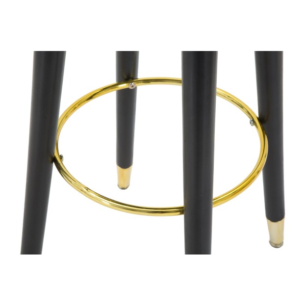 TABURET DE BAR PARIS TEAL/AUR CM Ø 35X74