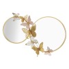 OGLINDA DE PERETE DUBLA FARFALLE ROZ CM 81X3X52,5 