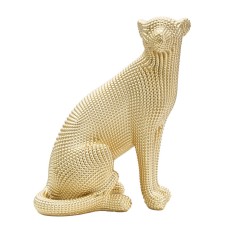 FIGURINA LEOPARD GOLD CM 23X15,5X29
