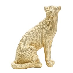 FIGURINA LEOPARD GOLD CM 23X15,5X29 | HomeVibes