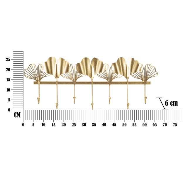 CUIER DE PERETE 7 FRUNZE CM 66,2X6X26,3 