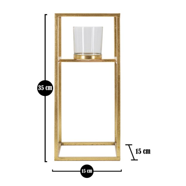 SUPORT LUMANARE ELEGANT CM 15X15X35 
