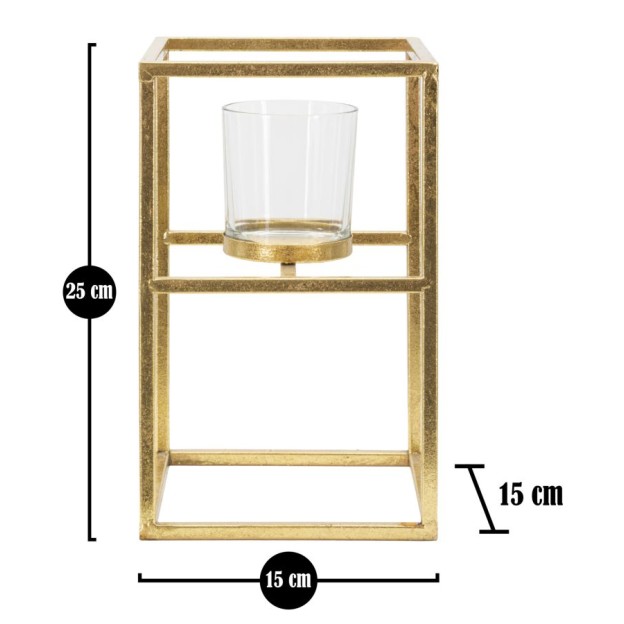 SUPORT LUMANARE ELEGANT CM 15X15X25 