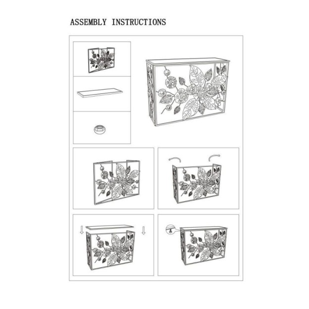 CONSOLA GLAM DARK CM 111,8X41,9X80 