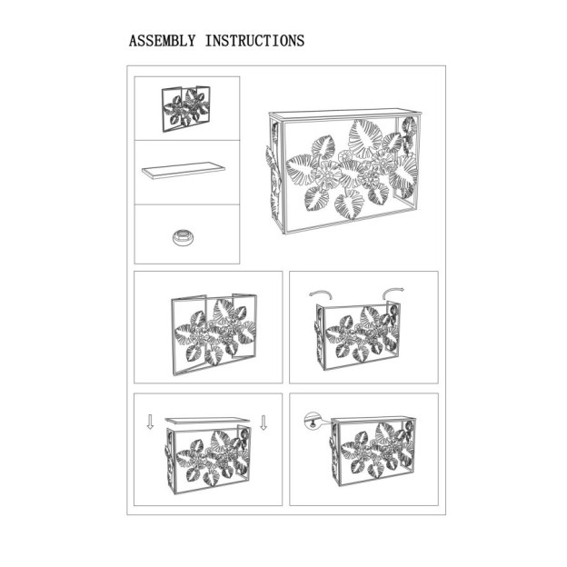 CONSOLA GLAM FLORIS CM 113X40X80 