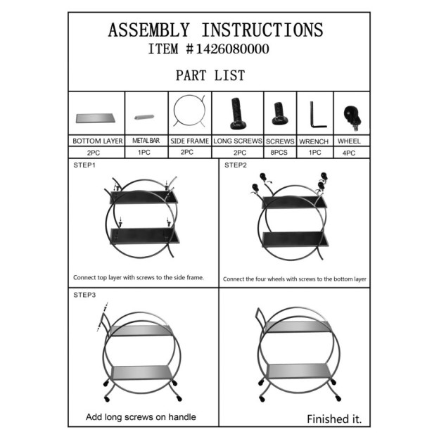 MASA TIP CARUCIOR 70X36,5X78