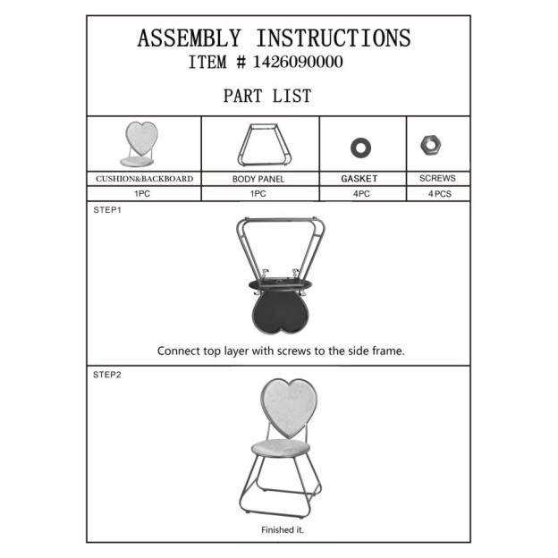 SCAUN INIMA CM 37X47X80 