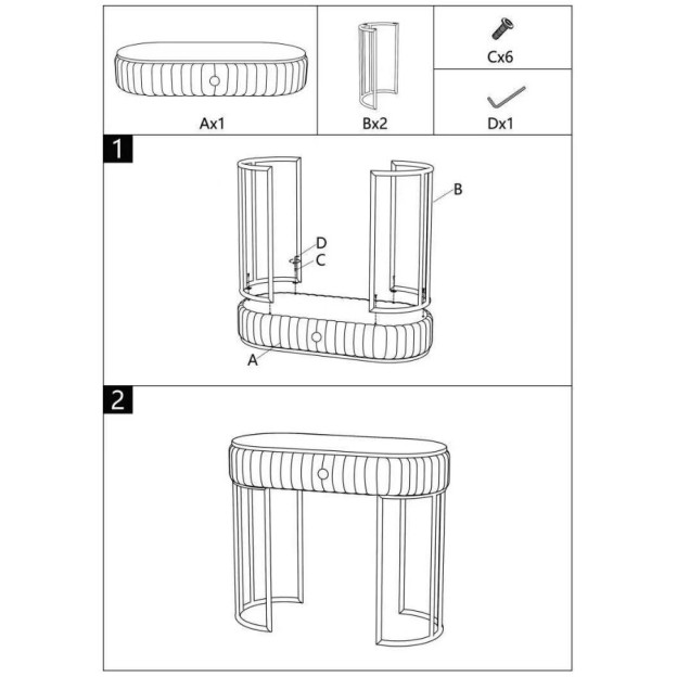 CONSOLA MONTPELLIER NEGRA CM 100x43x74 