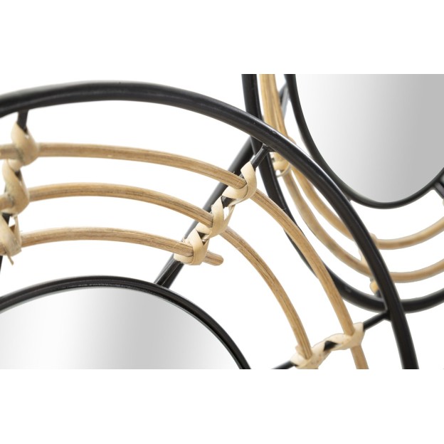 PANOU DE PERETE FIER CU OGLINZI OPORTO CM 111X9,5X59 