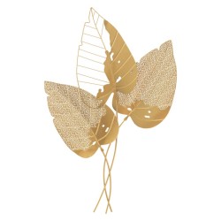 DECORATIE PERETE FRUNZĂ DE TOAMNĂ AURIU 53X4X84,5 | HomeVibes