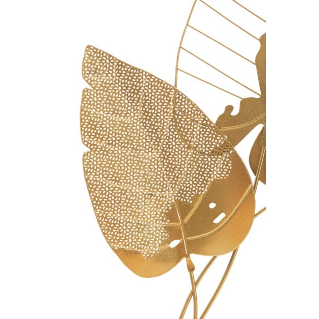 DECORATIE PERETE FRUNZĂ DE TOAMNĂ AURIU 53X4X84,5 