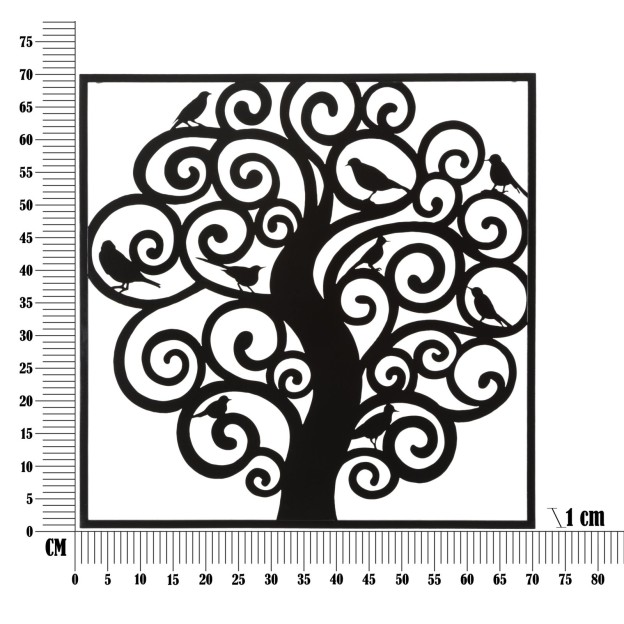 PANOU DE PERETE FIER TREI CM 70X1X70 