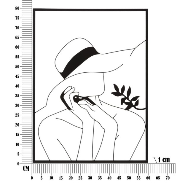 PANOU DE PERETE FIER ELEGANT -B- CM 60X1X80 