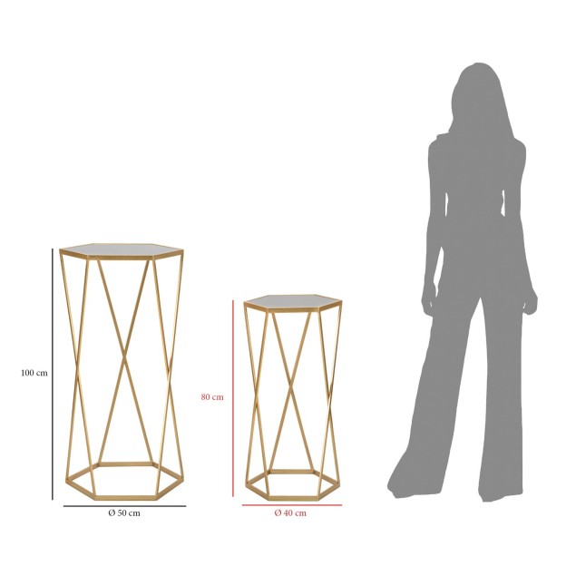 SET 2 MESE ESAGONAL 50X100-40X80 