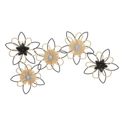 PANOU PERETE FIER/RAFIIA FLOW CM 60X4X35 | HomeVibes