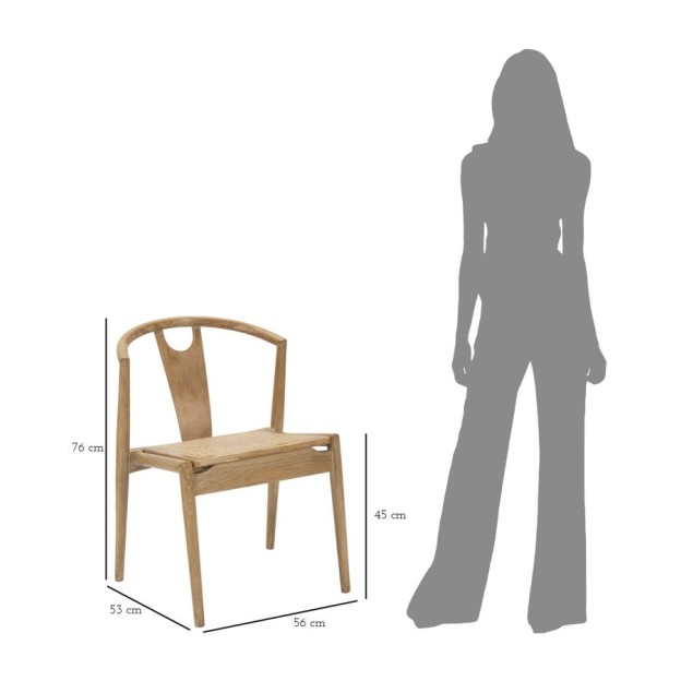 SCAUN JAPONIA -B- SET 2 BUC CM 56X53X76 