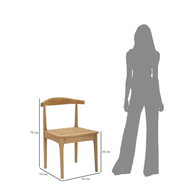 SCAUN JAPONIA -A- SET 2 BUC CM 54X54X70 