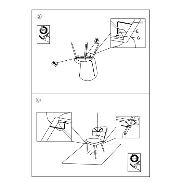 SCAUN LOSANNA VERDE SET 2 PZ CM 58X60,5X85 