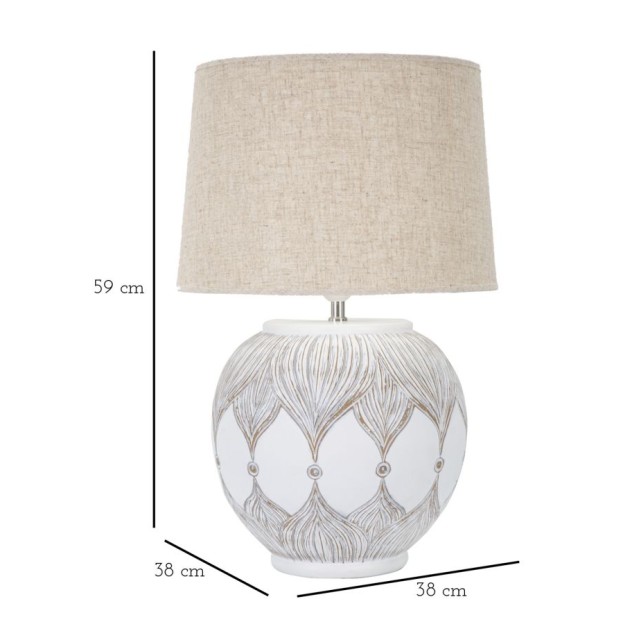 LAMPĂ DE MASA POLIRESINA ATENE CM Ø 38X59 