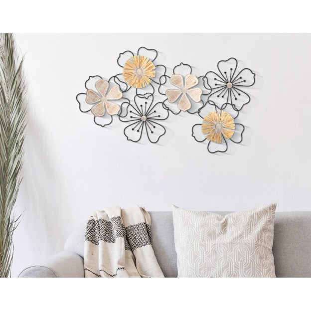 PANOU DE PERETE FIER/LEMN ITIS CM 75X3,5X42 