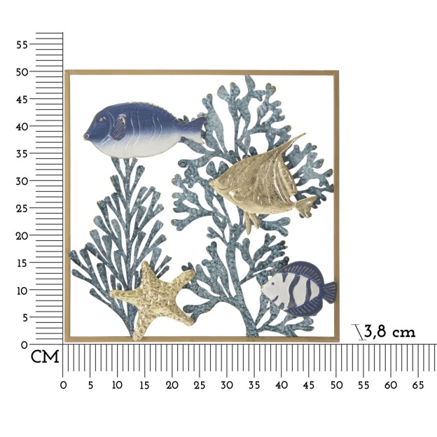 PANOU DE PERETE FIER PESTE CM 50,2X3,8X50,2 