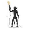 LAMPĂ DE MASA MONKEY NEGRĂ CM Ø 26X34X55 