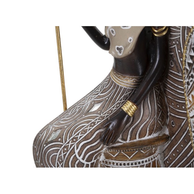 STATUIE FAMILIA TRIBALA MASAI CM 16,5X11,5X38 