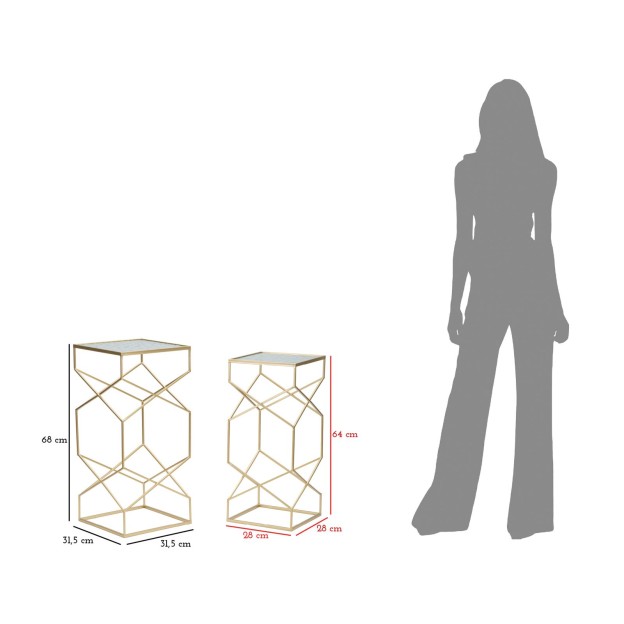 SET 2 MASUTE STICLA 31,5X31,5X68-28X28X64 