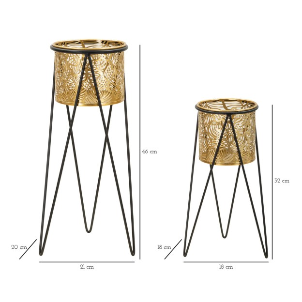 SUPORT VAZA DRAK SET 2 BUC CM 21X20X46-18X18X32 