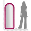 OGLINDA DE PERETE CLOE FUXIA VELVET CM 60X4X160