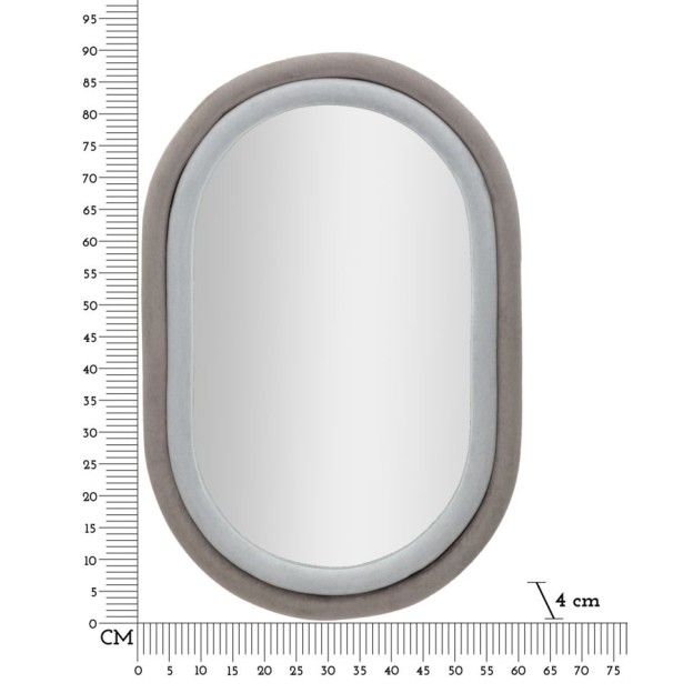 OGLINDA DE PERETE ANTONY GRI VELVET 60X4X90