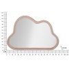 OGLINDA DE PERETE CLOUD ROZ VELVET 90X4X60
