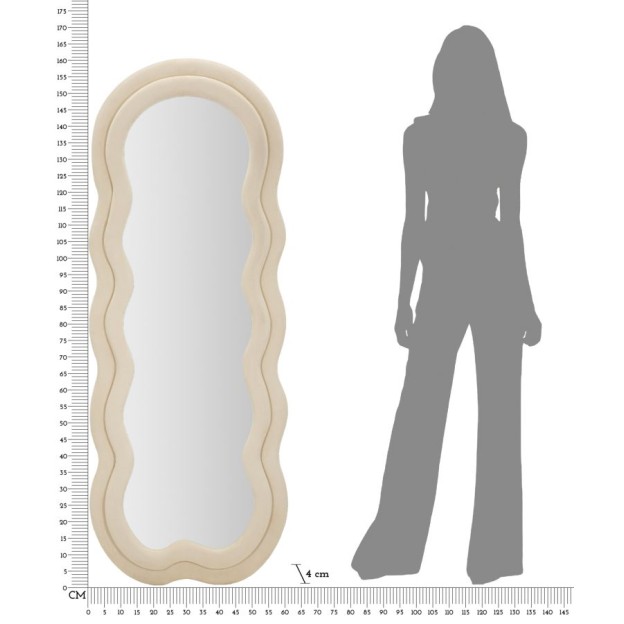 OGLINZĂ DE PERET MIKI CREAM VELVET CM 60X4X160