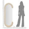 OGLINDA DE PERETE CHANTAL CREAM VELVET CM 60X7X160