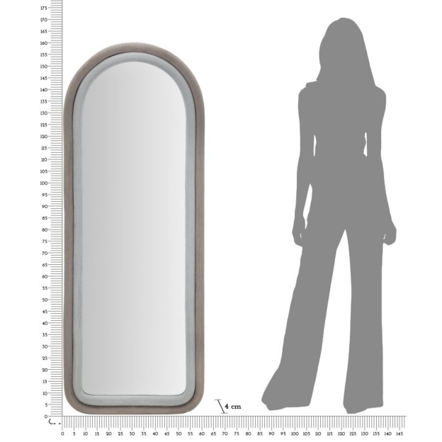 OGLINDA DE PERETE CLOE CATELEA GRI 60X4X160