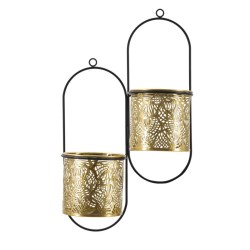 SUPORT GHIVECI DE PERETE DUBLU HONG CM 27X14X48 | HomeVibes
