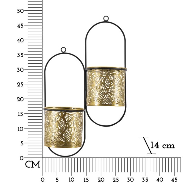 SUPORT GHIVECI DE PERETE DUBLU HONG CM 27X14X48 