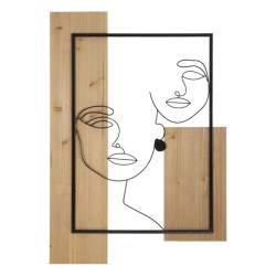 PANOU DE PERETE FATA FIER SI LEMN CM 63X2X90 | HomeVibes