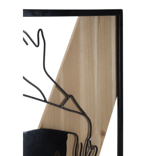 BANDA PANOU PERETE -A- FIER SI LEMN CM 50X2X90 