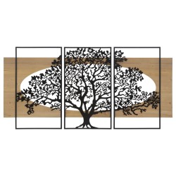 PANOU DE PERETE BRAD SET FIER SI LEMN 3 BUC CM 176X2 | HomeVibes
