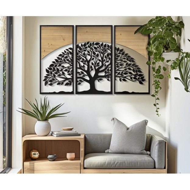 PANOU DE PERETE DIN 3 PIESE 105X2X70 (35X2X70) 