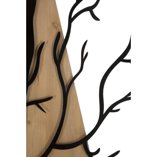 PANOU DE PERETE FIER SI LEMN SET 4 BUC 50X2X200 (50X2X50) 