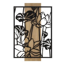 PANOU DE PERETE LOTUS FIER SI LEMN CM 60X2X90 | HomeVibes