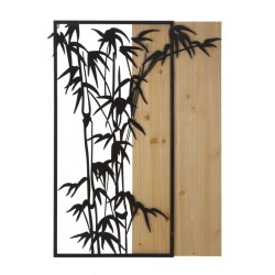 PANOU DE PERETE FIER SI LEMN DE BAMBUS CM 58X2X80 | HomeVibes